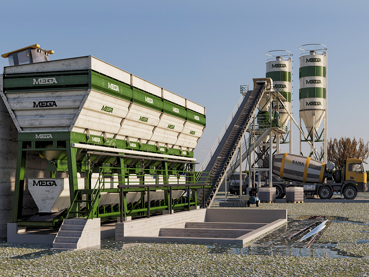 A vendre centrale à béton de 30 m³ (malaxeur planétaire)