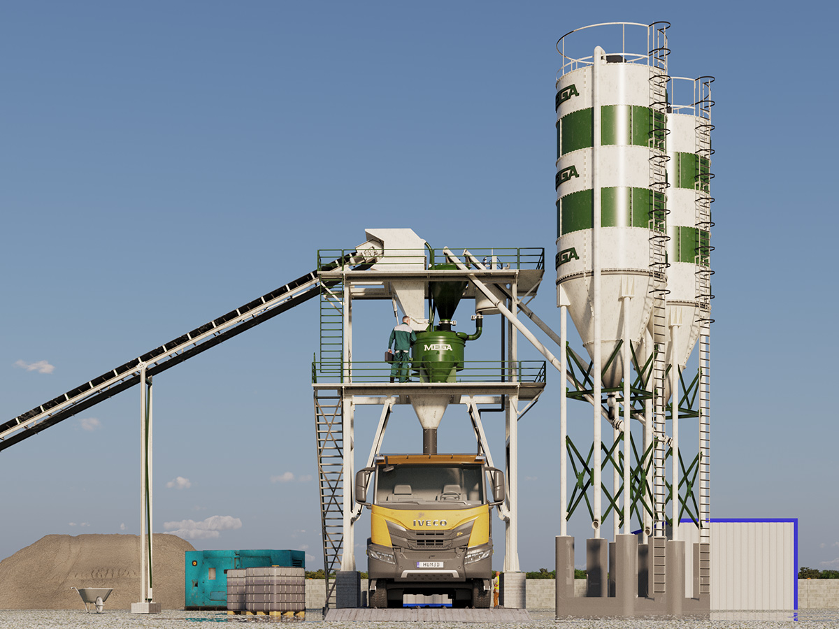 A vendre centrale à béton de 30 m³ (malaxeur planétaire)